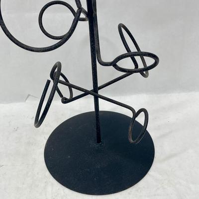Black Metal Wine Bottle Holder
