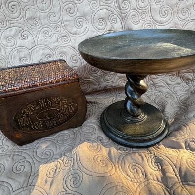 Box Decor and Heavy Pedestal Stand