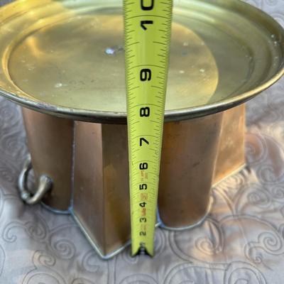 Vintage Heavy Copper & Brass Wine Chiller Caddy