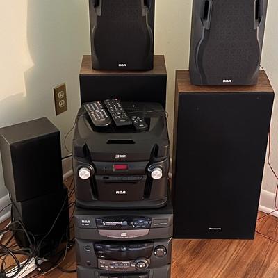 RCA Stereos w/ RCA and Panasonic Speakers
