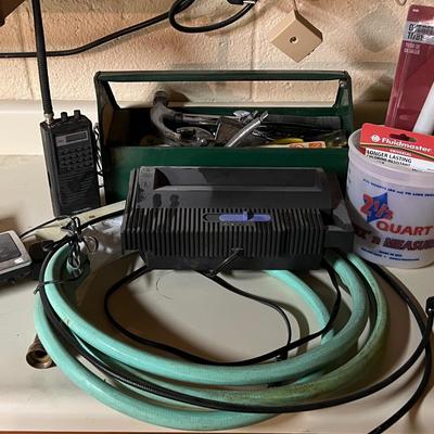 Tool Box w/ Tools and Shredder Lot