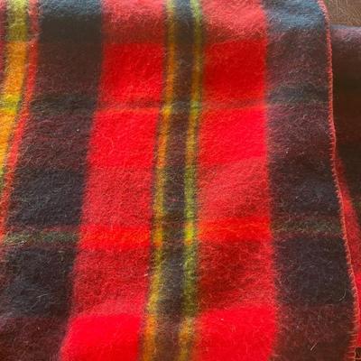 Wool throw blanket