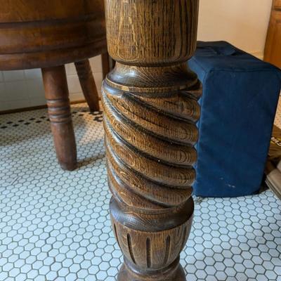 Antique Solid Oak Kitchen Table