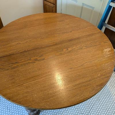 Antique Solid Oak Kitchen Table