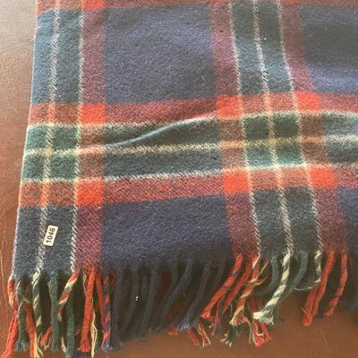 Wool throw blanket
