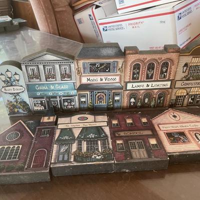 Shelf sitters/resin plaque-busy street