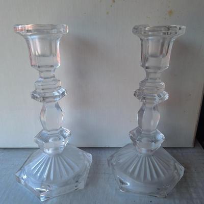 Pair of crystal Candlesticks