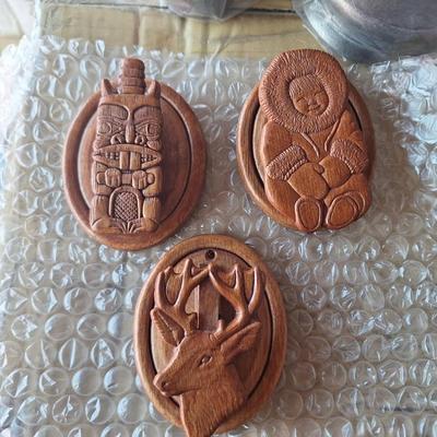 3 Canadian Wooden magnets