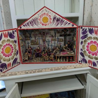 Vintage Peruvian Retablo Folk Art, Nicario Jiminez