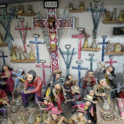Vintage Peruvian Retablo Folk Art, Nicario Jiminez