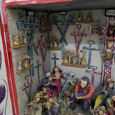 Vintage Peruvian Retablo Folk Art, Nicario Jiminez