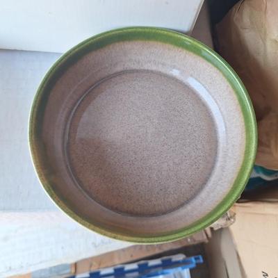 Bonsai Green bowl with footed base