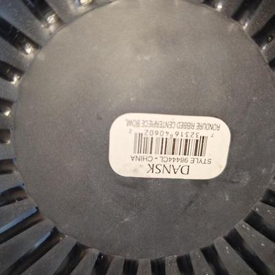pair Dansk frosted centerpiece plates
