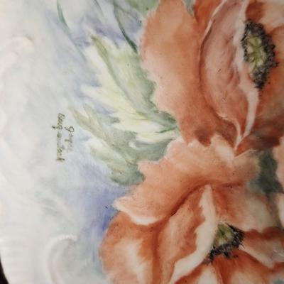 trio handpainted and signed plates