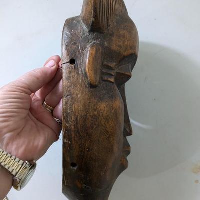 Vintage Wooden Hand Carved Tribal Mask