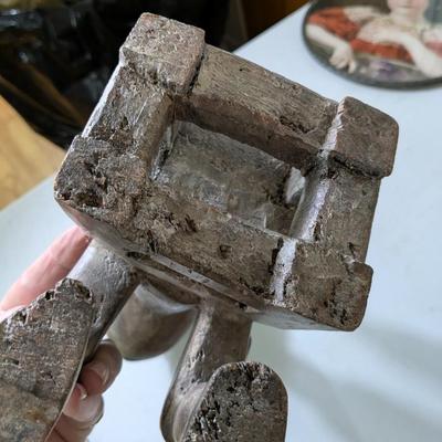 Vintage Hand Carved Wood African Sculpture Boy