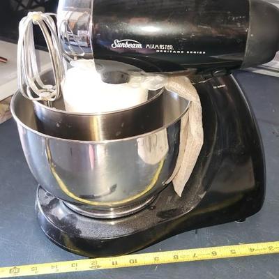 New Sunbeam Heritage Series Mixmaster Mixer with Bowl & Attachments (Black)