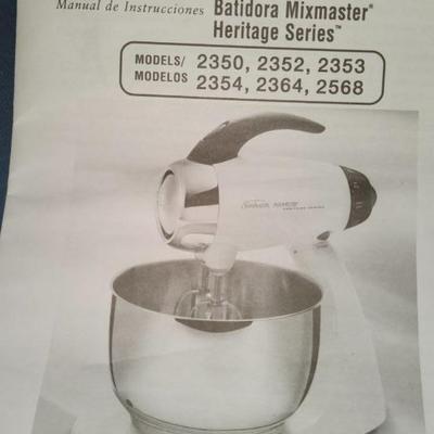 New Sunbeam Heritage Series Mixmaster Mixer with Bowl & Attachments (Black)