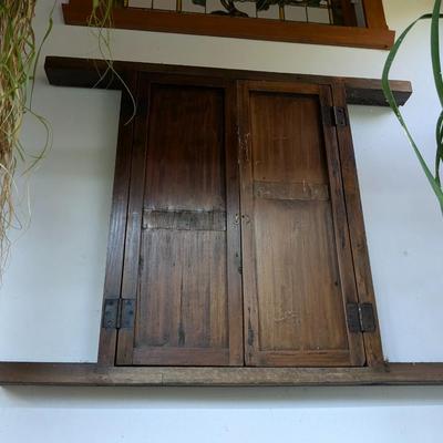 Vintage Window Decor with Shudders, South America(?)