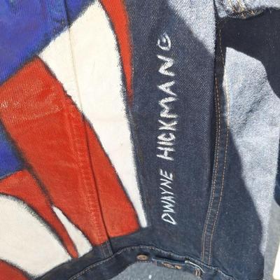 Dwayne Hickman painted red line Levis jacket