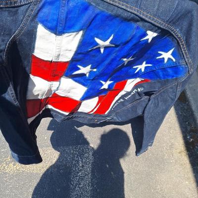 Dwayne Hickman painted red line Levis jacket