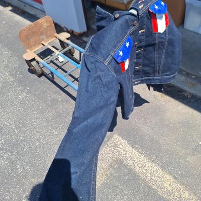 Dwayne Hickman painted red line Levis jacket