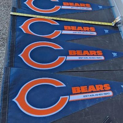 Sport Pennant Lot, Cubs, Sox, Bulls etc 12" X 30" Banners
