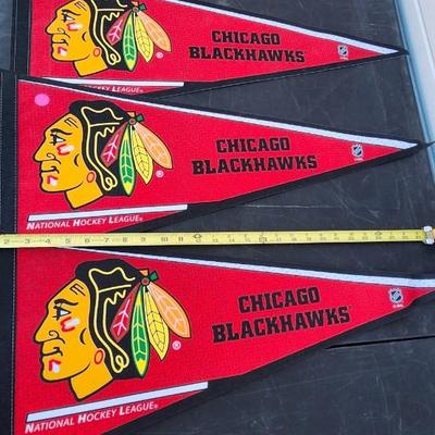 Sport Pennant Lot, Cubs, Sox, Bulls etc 12" X 30" Banners