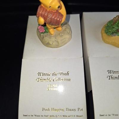 Christopher Robin w/ Apple & Pooh Hugging Honey Pot Thimble