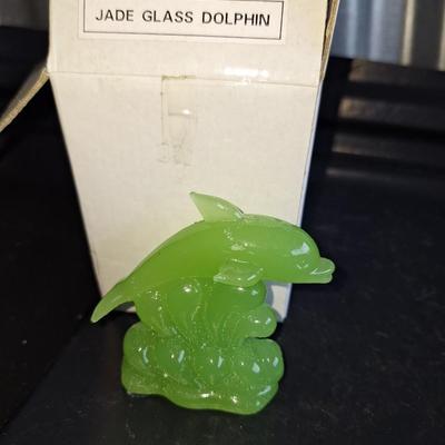 Lenox Jade Dolphin Glass