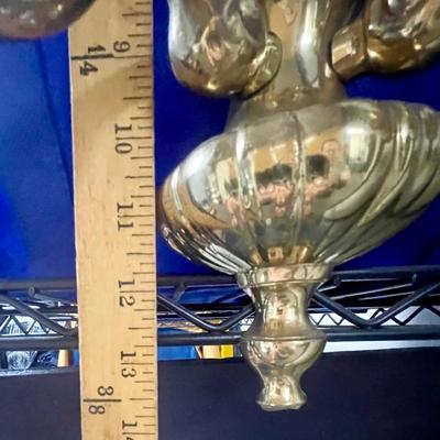 Brass Wall Mount Hurricane-Style Candle Lamps