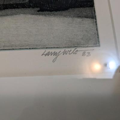 1983 Larry Wels "Prairie Interlude" Lithograph 72/10 Limited Edition Signed Numbered