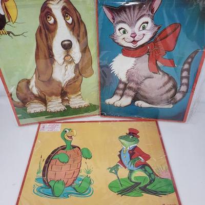 1950-60's Vintage Ages 2-6 Cardboard Puzzles