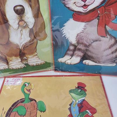 1950-60's Vintage Ages 2-6 Cardboard Puzzles