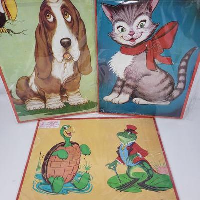 1950-60's Vintage Ages 2-6 Cardboard Puzzles