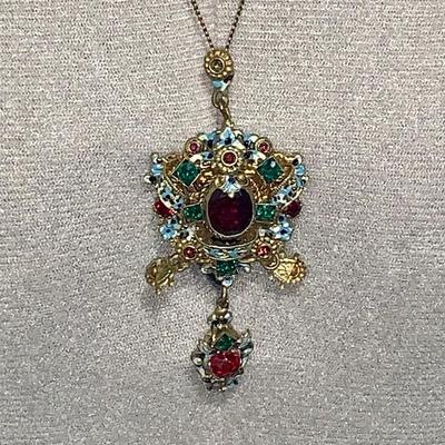 1920’s Czech Glass Costume Jewelry Necklace