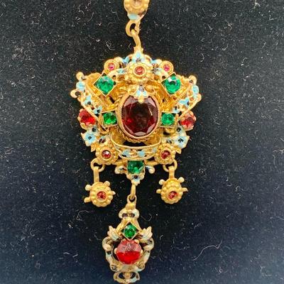 1920’s Czech Glass Costume Jewelry Necklace