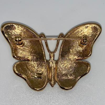 Trifari Costume Jewelry Butterfly Pin/Brooch W/Box