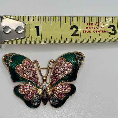 Trifari Costume Jewelry Butterfly Pin/Brooch W/Box