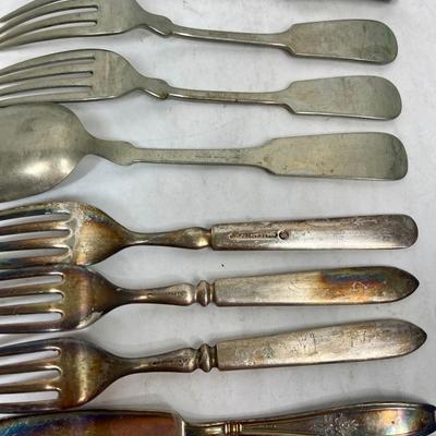 Vintage Silver Plated Flatware various makers Pagoma Nickel Silver