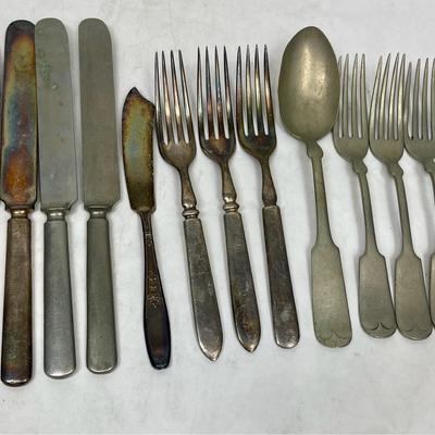 Vintage Silver Plated Flatware various makers Pagoma Nickel Silver