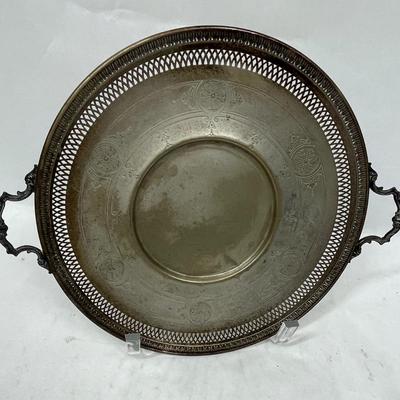 3 pc lot Antique Silver-plate Serving trays