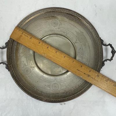 3 pc lot Antique Silver-plate Serving trays