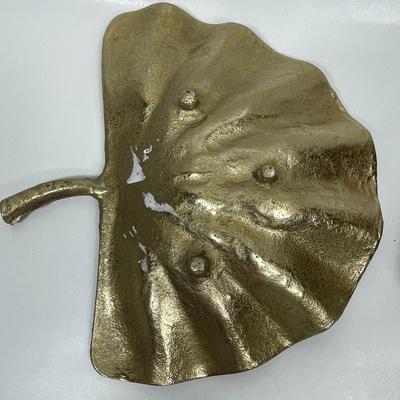 Gold Leaf Palm Frond Dish with Potpourri