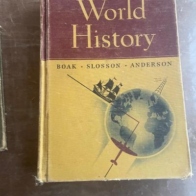 Old World History book and arithmetic