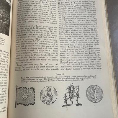 Old World History book and arithmetic