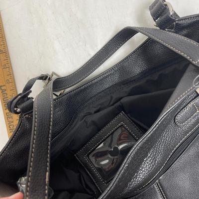 GIANI BERNINI Genuine Leather Vintage Black Shoulder Bag Purse