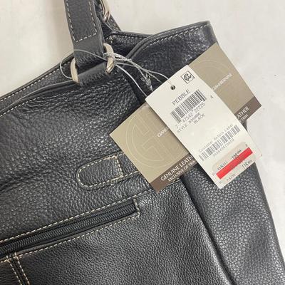 GIANI BERNINI Genuine Leather Vintage Black Shoulder Bag Purse