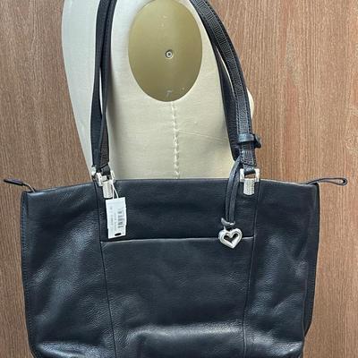 Brighton Black Leather Shoulder Bag Purse