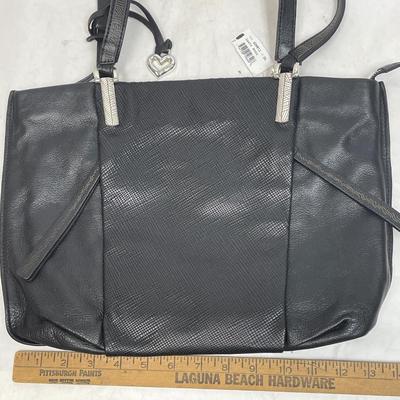 Brighton Black Leather Shoulder Bag Purse